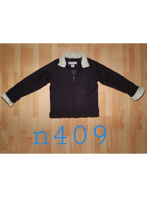 N409 COLUMBIA M-es elegánsabb velúr dzseki (fekete/törtfehér)