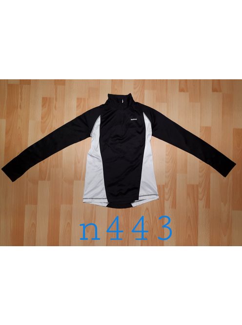 N443 REEBOK S-es hosszúujjú futófelső [fekete/fehér]
