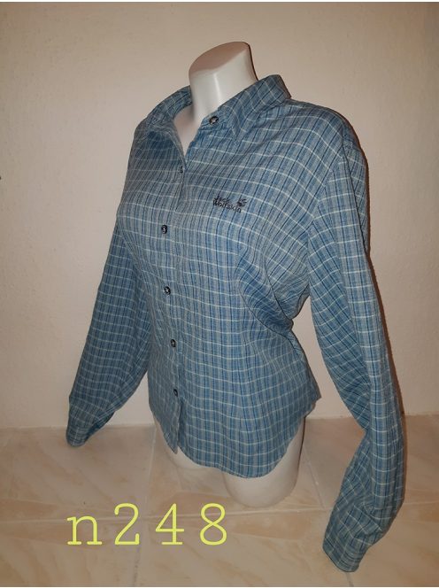 N248  JACK WOLFSKIN XL-es 46-os női ing.Kék/fekete/drapp. 