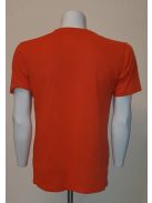 F40     Nike M-es pamut rugalmas póló,narancssárga színű.Felirata fehér.
